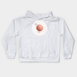 knitting yarn ball Kids Hoodie